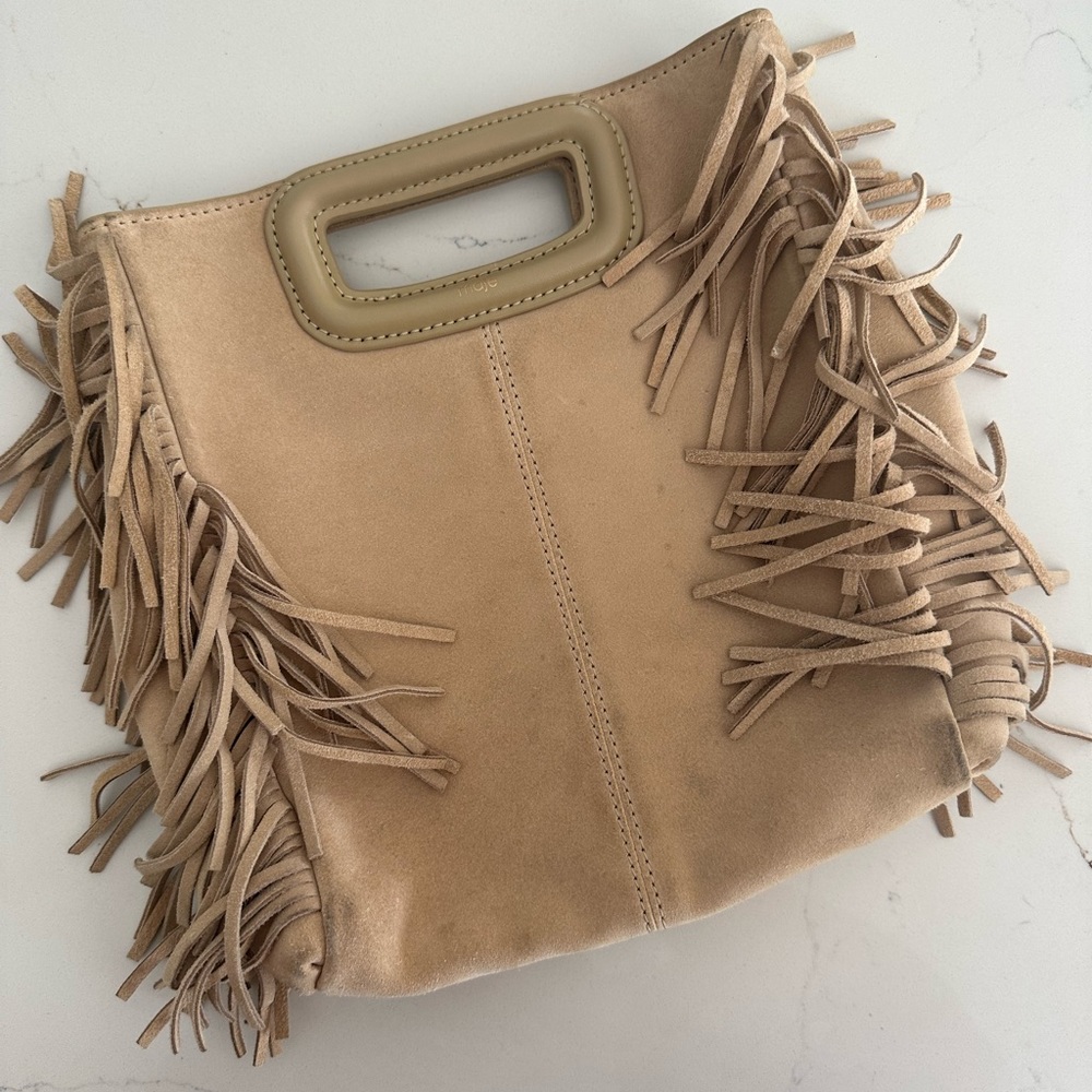 Maje Suade/Leather Fringe M Bag!